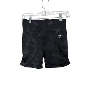 Gymshark Black Camo High-Waisted Workout Shorts